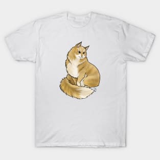 Cat - Siberian Cat - Cream Bicolor T-Shirt